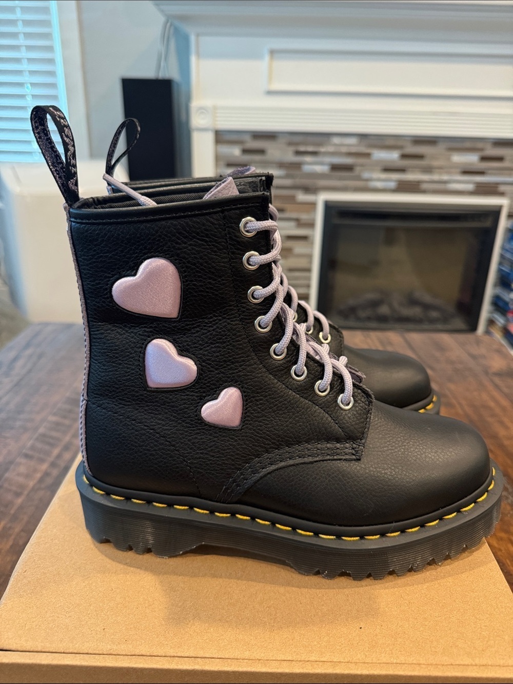 Dr. Martens 1460 Zip Heart Lace Up Boot (NWOT)